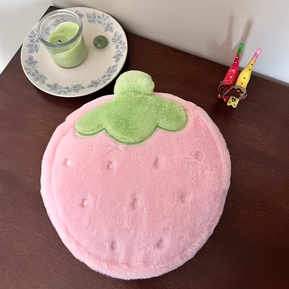 Skincare D'Alba - Strawberry-Shaped Plush Large-Capacity Clutch Bag, Large-Capacity