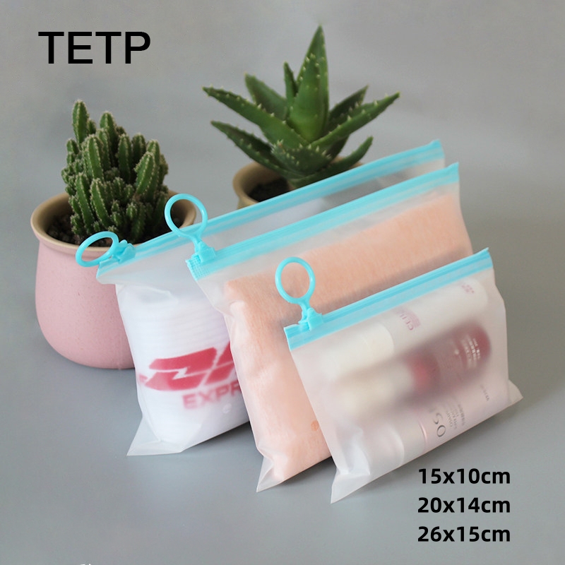 Skincare D'Alba - TETP Frosted Zipper Bags With Blue