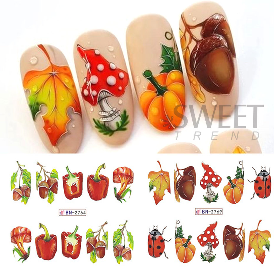 12pcs Autumn Nail Stickers Car - Cucumber Cooling Gel review and price