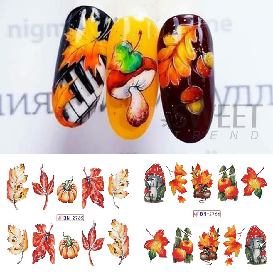 12pcs Autumn Nail Stickers Car - Cucumber Cooling Gel review and price