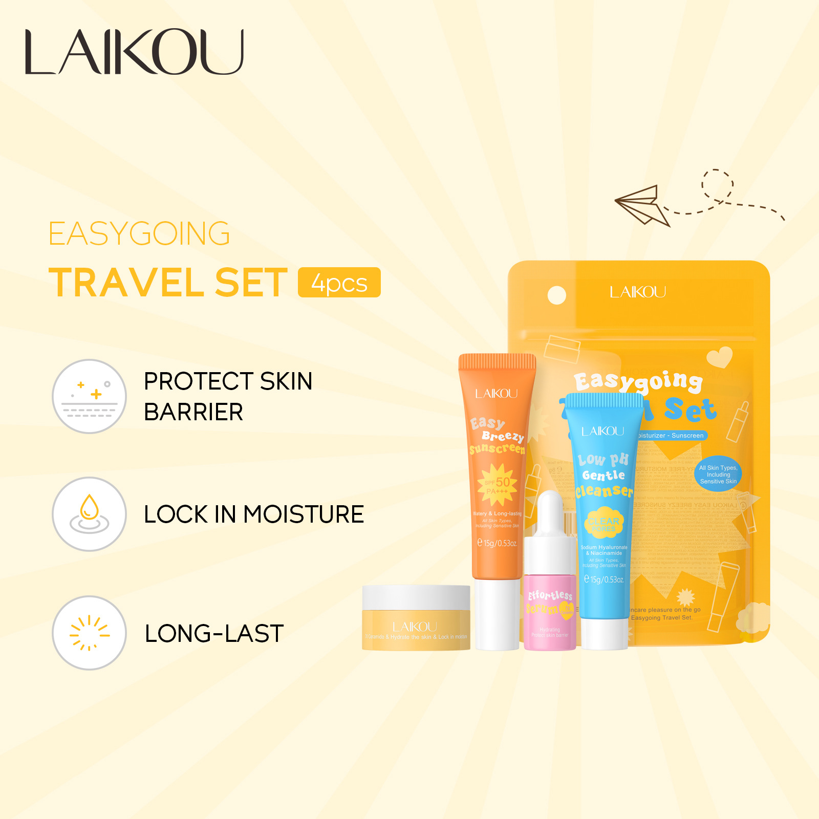 4PCS Laikou Ceramide Travel Su - Ceramide Moisturizer review and price