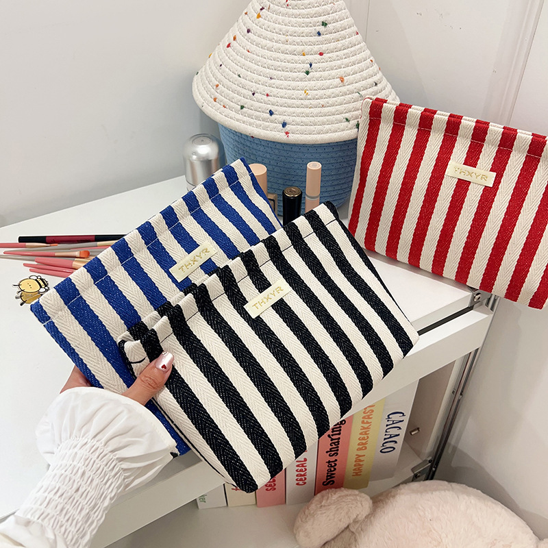 New Striped Makeup Bag for Wom - Skincare D'Alba review and price