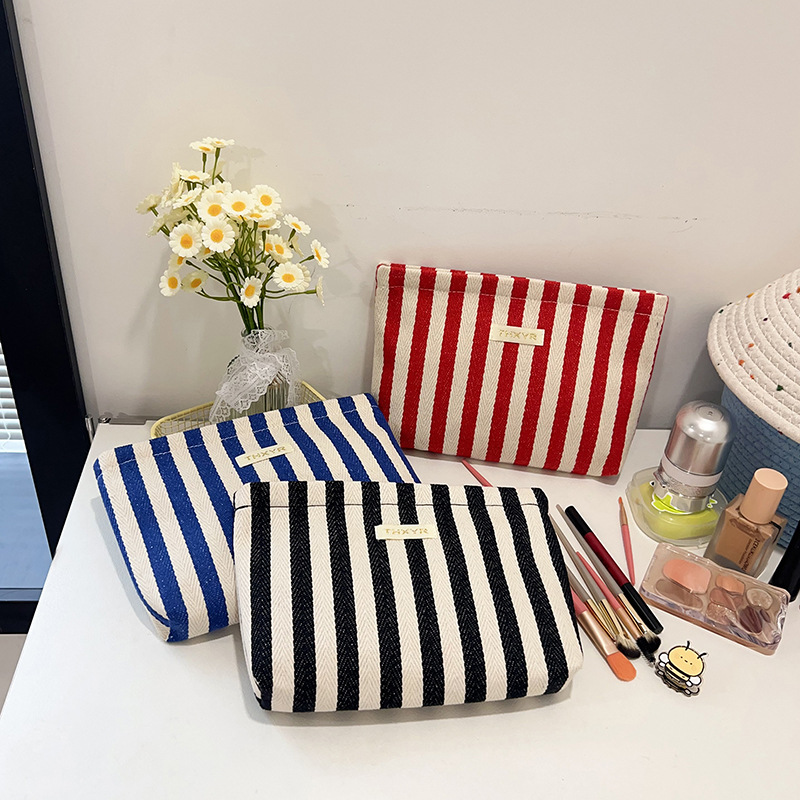 New Striped Makeup Bag for Wom - Skincare D'Alba review and price