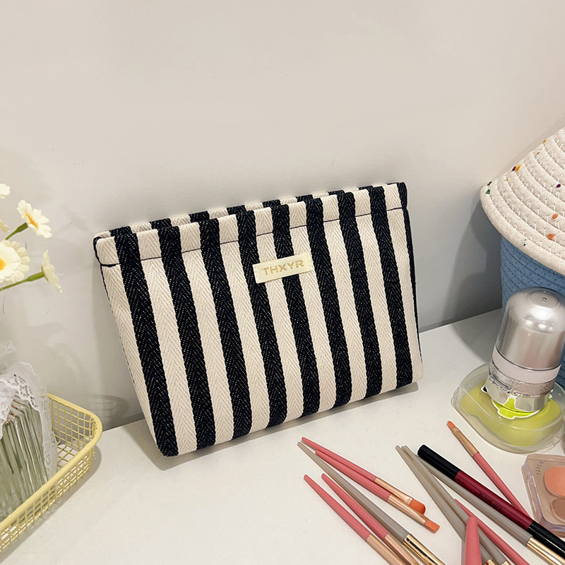 New Striped Makeup Bag for Wom - Skincare D'Alba review and price