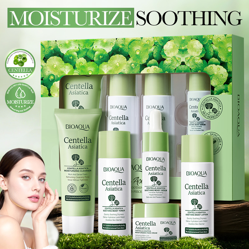 5pcs/set BIOAQUA Centella Asia - Skincare Glad2Glow review and price